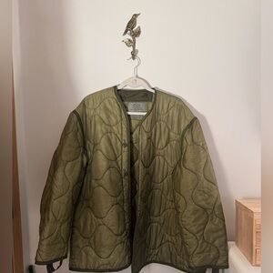 VINTAGE REAL army liner jacket size XL